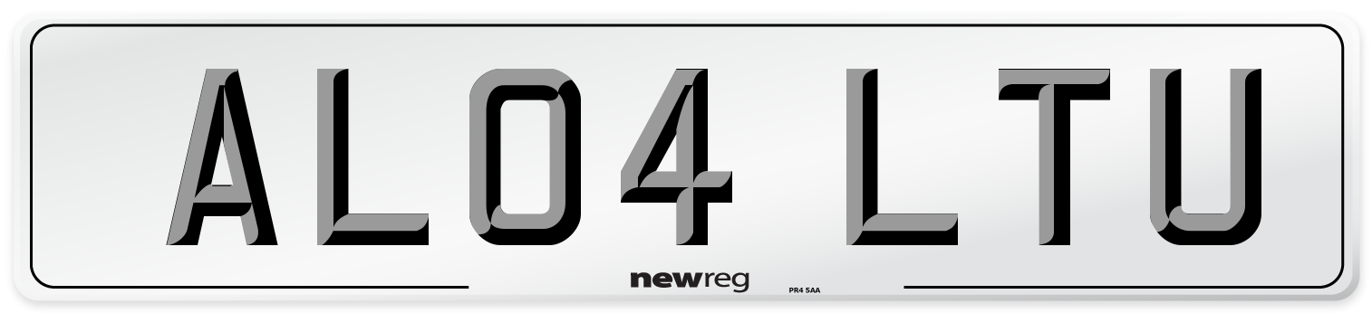 AL04 LTU Number Plate from New Reg